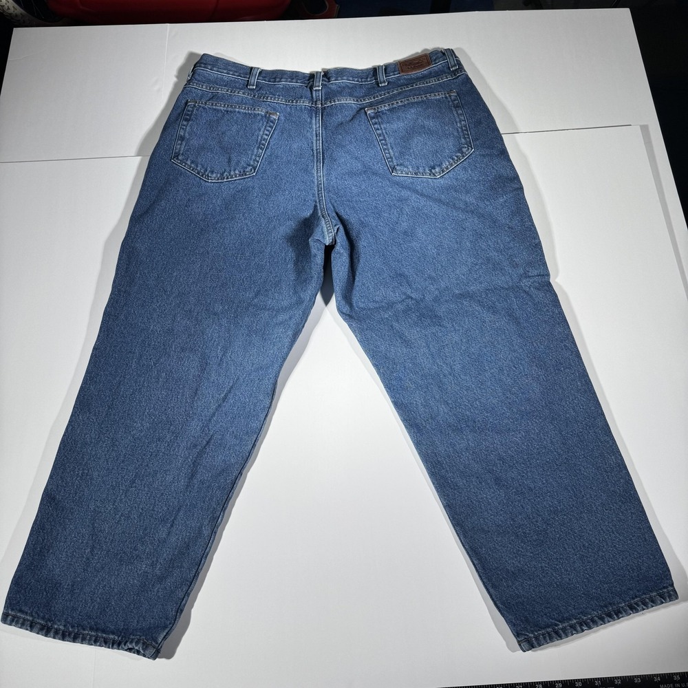 LL Bean Mens Relaxed Fit Flannel Lined Jeans Blue 42x28 (38x27) 139426 - Picture 2 of 10